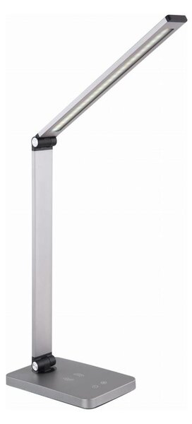 LED Lampada da tavolo con caricatore wireless LED/10W/230V cromo opaco