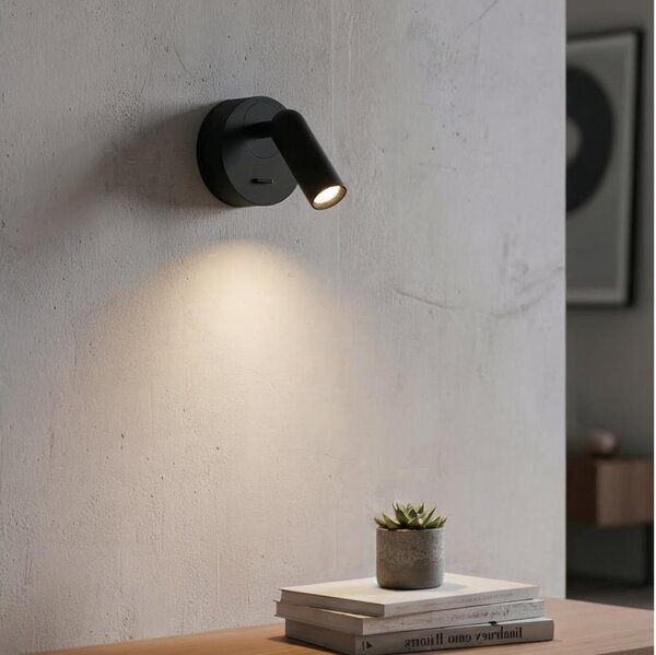 Ideal Lux - Luce Spot da parete a LED BEAN LED/3W/230V CRI 90 nero