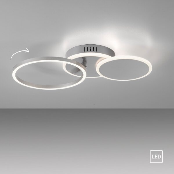 Leuchten Direkt 14116-55 - Plafoniera LED LED/25,5W/230V cromo opaco