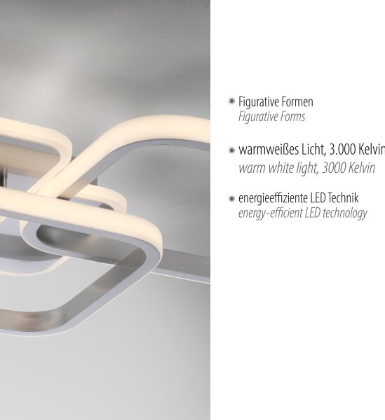 Leuchten Direkt 14117-55 - Plafoniera LED LED/36W/230V cromo opaco