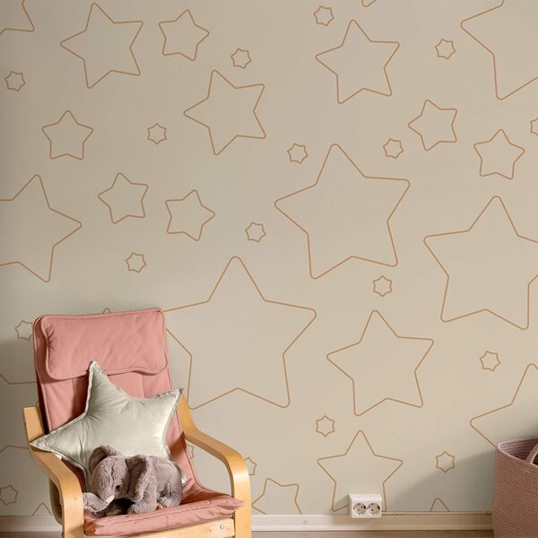 Carta da parati Schema di stelle e poche stelle, Carta da parati per Bambini, Carta da parati popolare, t00248v1 - Tapeko.it