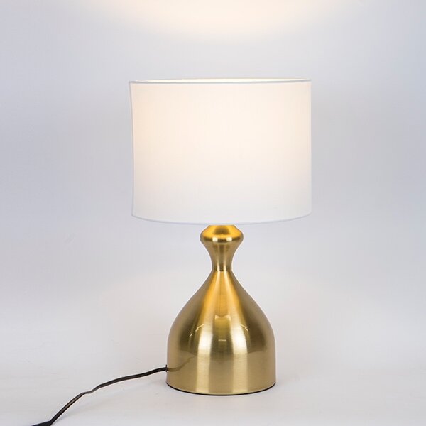 Lampada da tavolo 1xE27/40W/230V bianco/oro