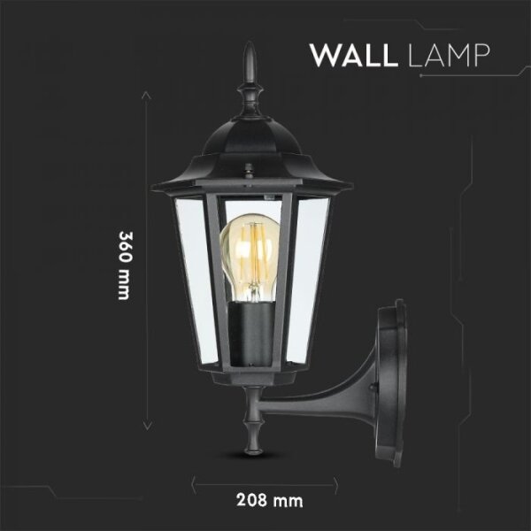 Applique da esterno 1xE27/40W/230V IP44 nero