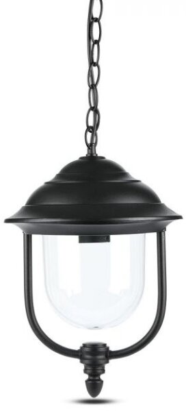 Lampadario da esterno a sospensione con catena 1xE27/60W/230V IP44 nero