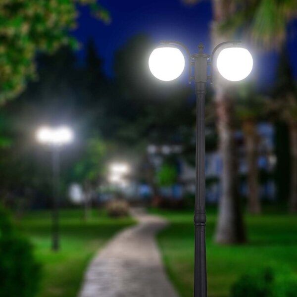 Lampada da esterno 2xE27/60W/230V IP44 199 cm nera