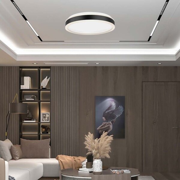 Plafoniera LED LED/18W/230V 4000K diametro 35 cm nero