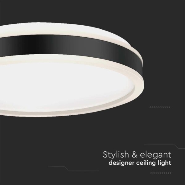 Plafoniera LED LED/18W/230V 4000K diametro 35 cm nero
