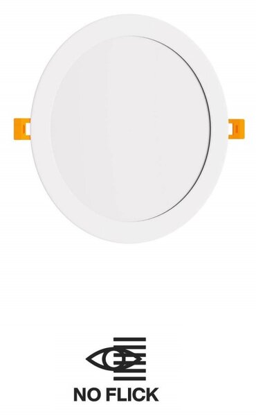 Pannello LED Rotondo 20W, 2.000lm, no Flickering, Foro Ø203-210mm Colore Bianco Caldo 3.000K
