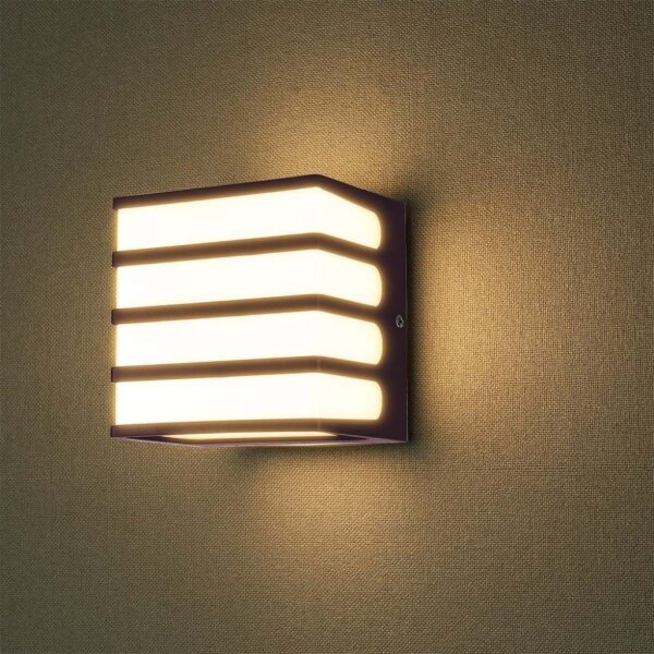 Applique a LED da esterno LED/8W/230V IP65 3000K marrone
