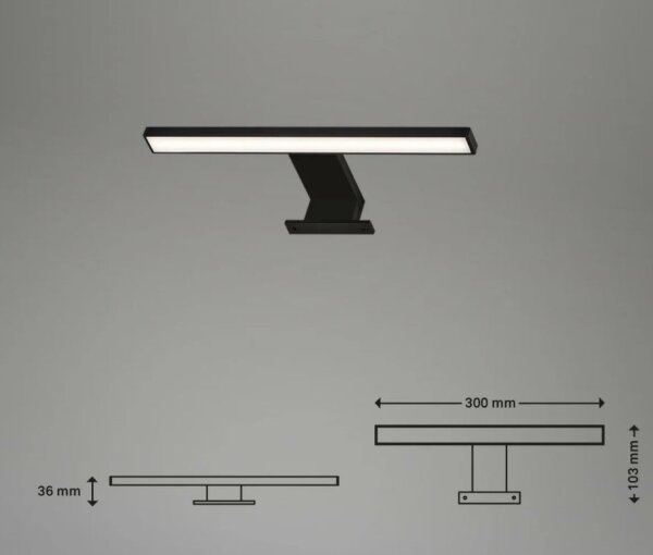 Briloner 2104-015 - LED illuminazione bagno specchio DUN LED/5W/230V 30 cm IP44