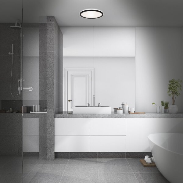 Briloner 3642-415 - Plafoniera LED da bagno SLIM LED/19W/230V IP44 nero