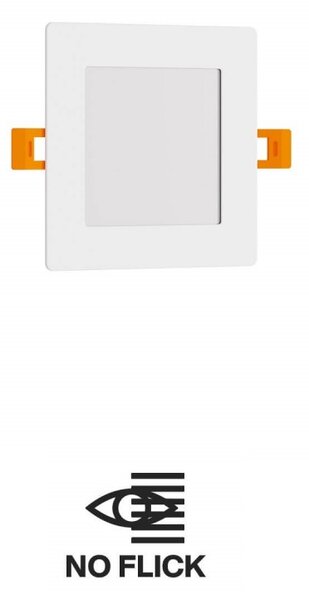 Pannello LED Quadrato 8W, 800lm, no Flickering, Foro 110x110mm Colore Bianco Caldo 3.000K