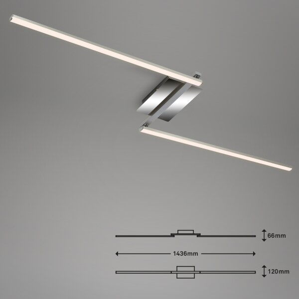 Briloner 3500-018 - Lampadario a plafone LED STAFF 2xLED/6W/230V
