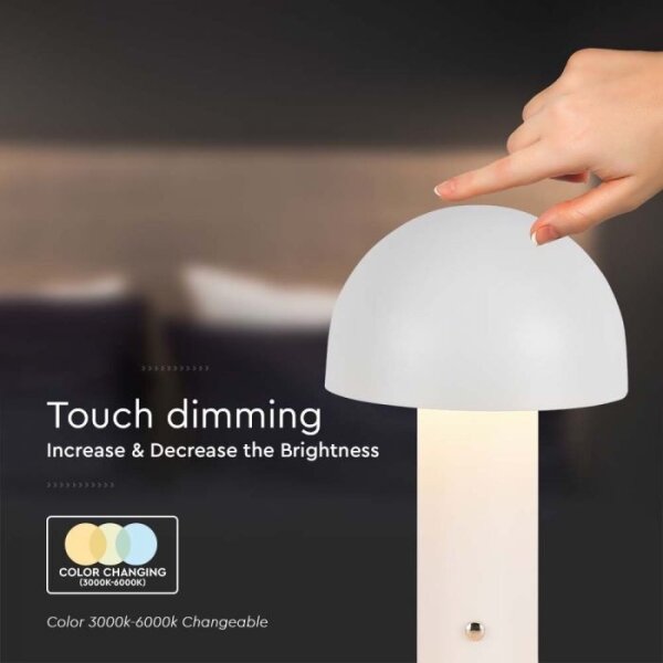 LED Lampada da tavolo ricaricabile dimmerabile LED/1W/5V 3000-6000K 1800 mAh bianco