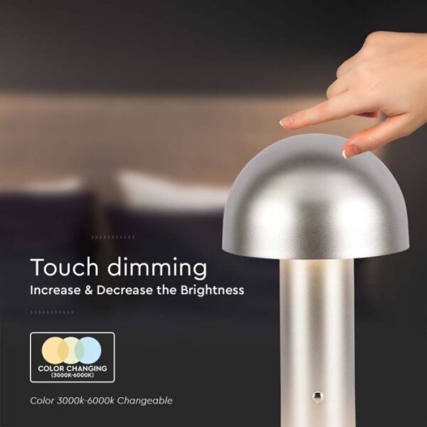 LED Lampada da tavolo ricaricabile dimmerabile LED/1W/5V 3000-6000K 1800 mAh oro
