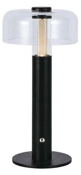 Lampada da tavolo LED dimmerabile ricaricabile 1W 5V 3000K 1800mAh nera