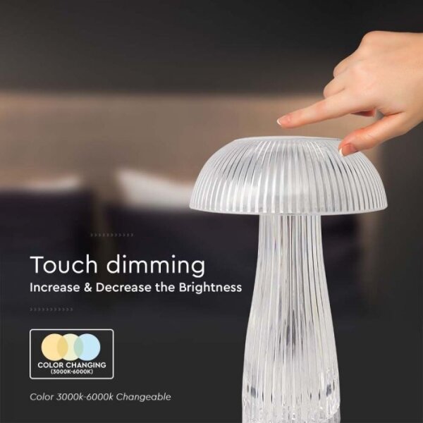 LED Lampada da tavolo ricaricabile dimmerabile LED/1W/5V 3000-6000K 1800 mAh limpido