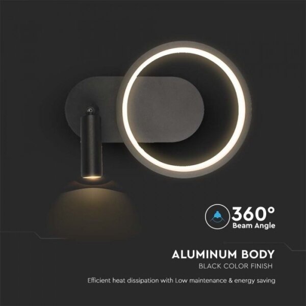 Applique a LED LED/14W/230V 4000K nero