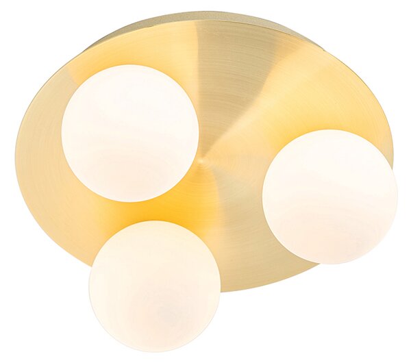 Plafoniera da bagno moderna ottone 3 luci - Cederic
