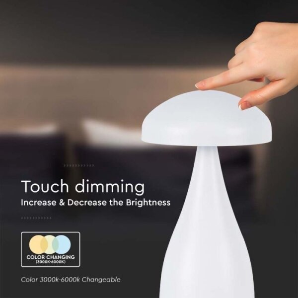 LED Lampada da tavolo ricaricabile dimmerabile LED/1W/5V 3000-6000K 1800 mAh bianco