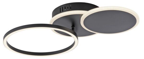 Leuchten Direkt 14116-18 - Plafoniera LED SEVENT LED/25,5W/230V nero