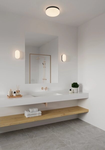 Nordlux - Plafoniera da bagno FOAM 2xE27/55W/230V IP44 nero