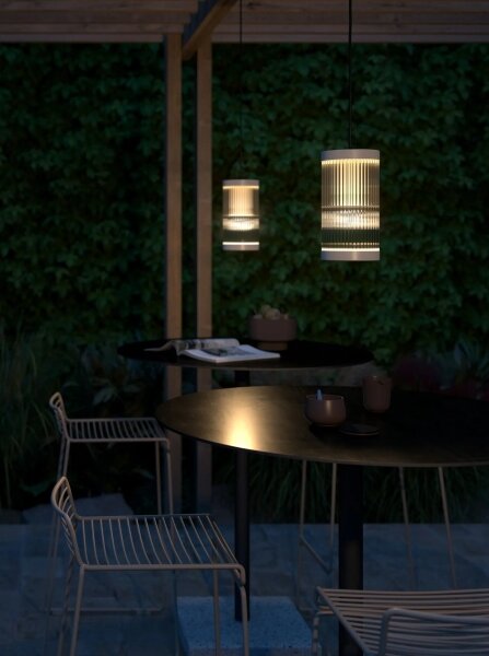 Nordlux - Lampadario da esterno a sospensione con filo COUPAR 1xE27/25W/230V IP33 color crema