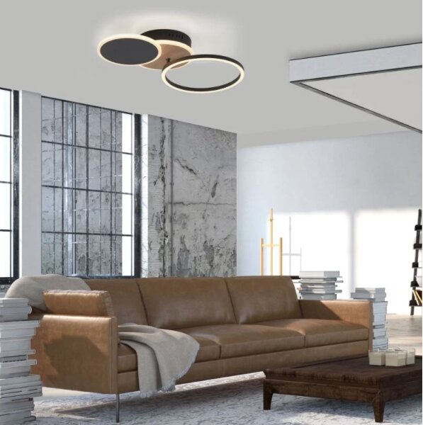 Leuchten Direkt 14116-78 -Plafoniera LED SEVENT LED/25,5W/230V nero/marrone