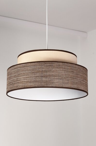 Lampadario a sospensione con filo GRACE 1xE27/60W/230V diametro 40 cm color crema/marrone