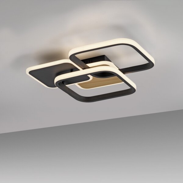 Leuchten Direkt 14117-78 - Plafoniera LED SEVENT LED/36W/230V nero/marrone