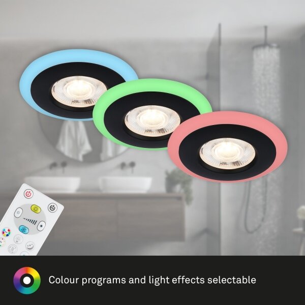 Briloner - SET 3x LED RGBW Lampada da bagno dimmerabile LED/5W/230V IP44+ +TC