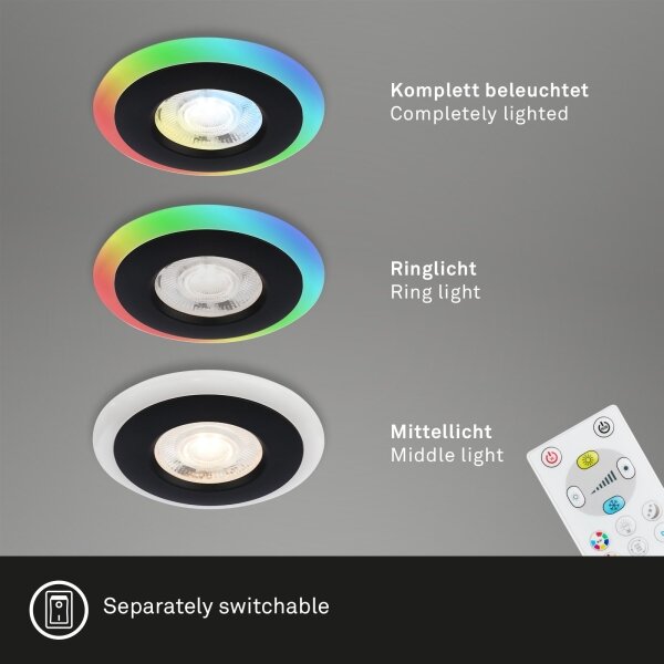 Briloner - SET 3x LED RGBW Lampada da bagno dimmerabile LED/5W/230V IP44+ +TC