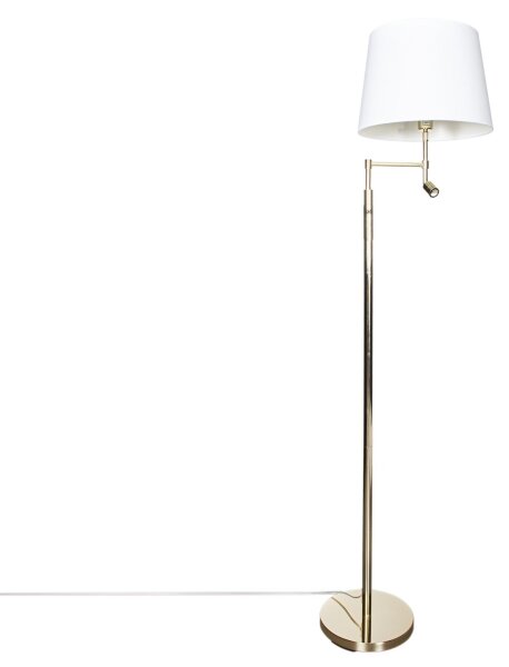 ByRydens 1988780-6509 Lampada da terra ORLANDO 1xE27/5W/230V + LED/3W bianco/oro