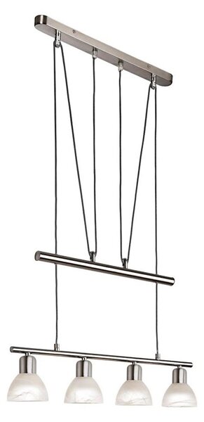 Lampadario LED a sospensione con filo DAYTONA 4xE14/5W/230V 3000K cromo lucido