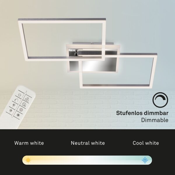 Brilo - Lampadario a plafone LED dimmerabile FRAME 2xLED/20W/230V 2700-6500 + +TC