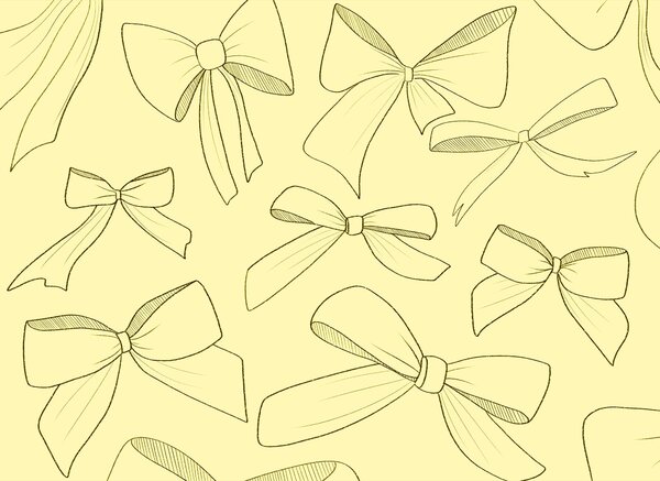Carta da parati Motivo di fiocchi su sfondo giallo, Carta da parati Geometriche, Carta da parati popolare, t00281v2 - Tapeko.it