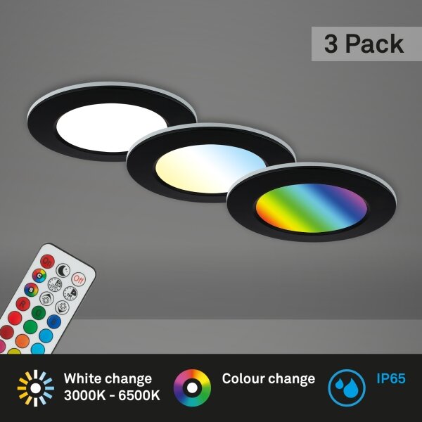 Briloner - SET 3x Lampada LED dimmerabile da bagno LED/4,8W/230V IP65