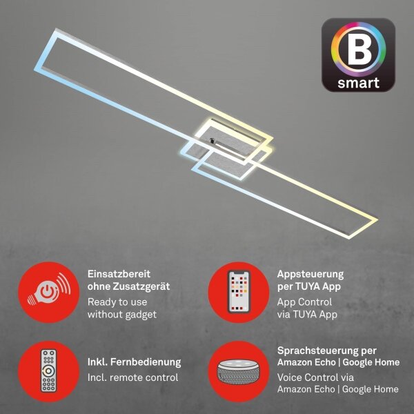 Brilo - Lampadario a plafone LED dimmerabile FRAME 2xLED/20W/230V Wi-Fi Tuya + +TC