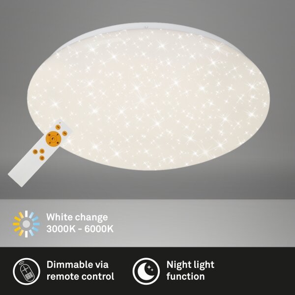 Brilo - Plafoniera LED dimmerabile STARRY SKY LED/22W/230V 3000-6000K + +TC
