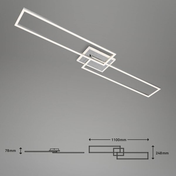 Brilo - Lampadario a plafone LED dimmerabile FRAME 2xLED/20W/230V Wi-Fi Tuya + +TC