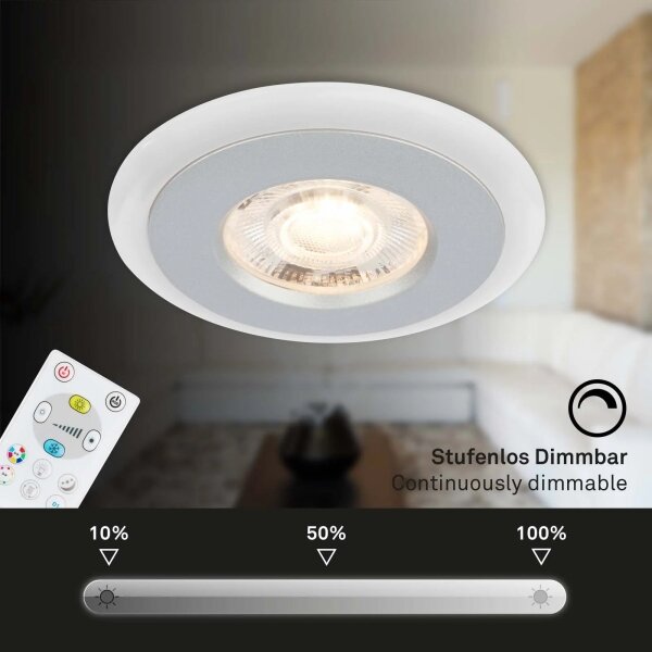 Briloner - SET 3x LED RGBW Lampada da bagno dimmerabile LED/5W/230V IP44+ +TC