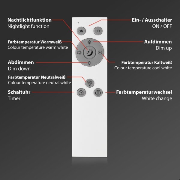 Brilo - Plafoniera LED dimmerabile SLIM LED/31W/230V 2700-6500K + +TC