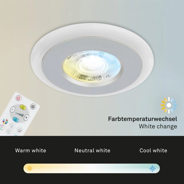 Briloner - SET 3x LED RGBW Lampada da bagno dimmerabile LED/5W/230V IP44+ +TC