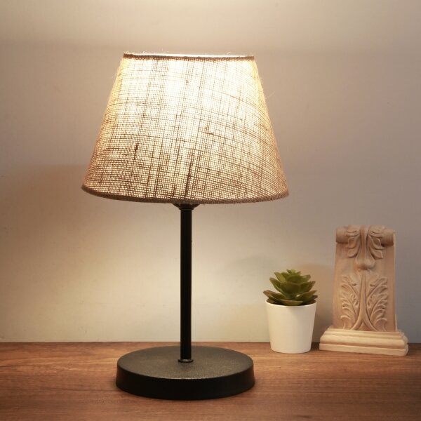 Lampada da tavolo AYD 1xE27/40W/230V marrone/nero