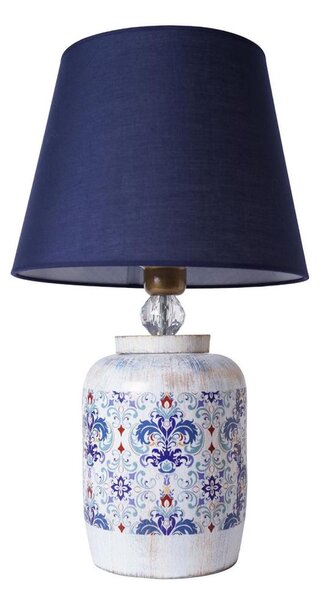 Lampada da tavolo RAMZES 1xE27/40W/230V blu/bianco