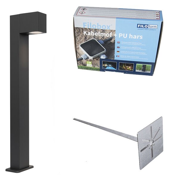 Faretto da Esterno Industriale Grigio Scuro 65 cm IP44 - Baleno