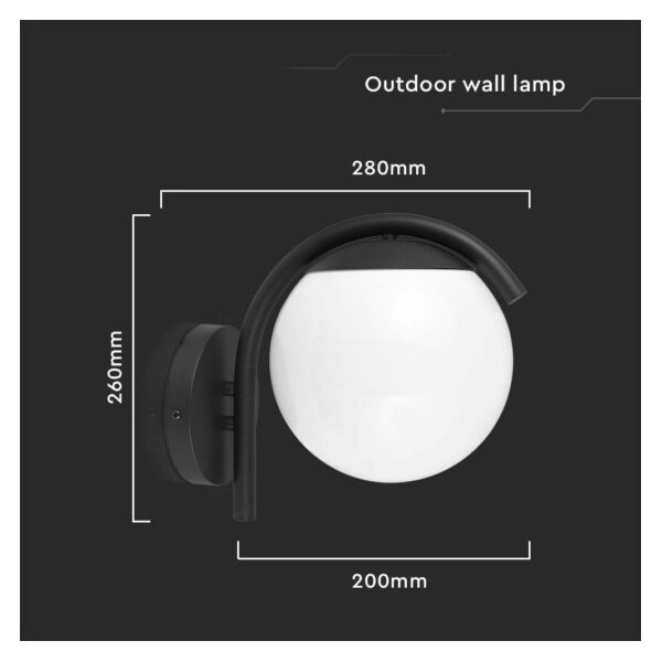 Applique da esterno 1xE27/60W/230V IP44 nero