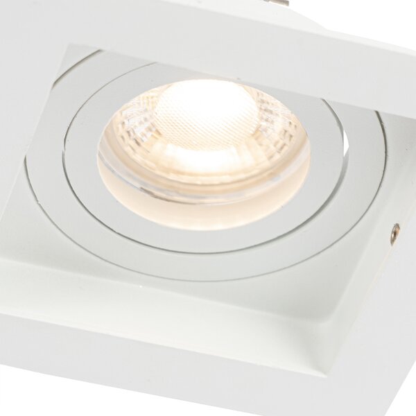 Set di 6 Faretto da incasso moderno bianco orientabile - Carree