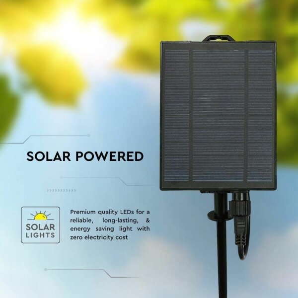 Catena LED solare 15xLED/0,2W/3,7V 15,6 m 3000K IP44 2400 mAh