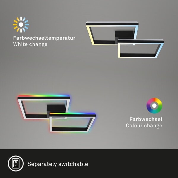 Brilo - LED RGBW Lampadario a plafone dimmerabile FRAME 2xLED/17W/230V 2700-6500K+ +TC